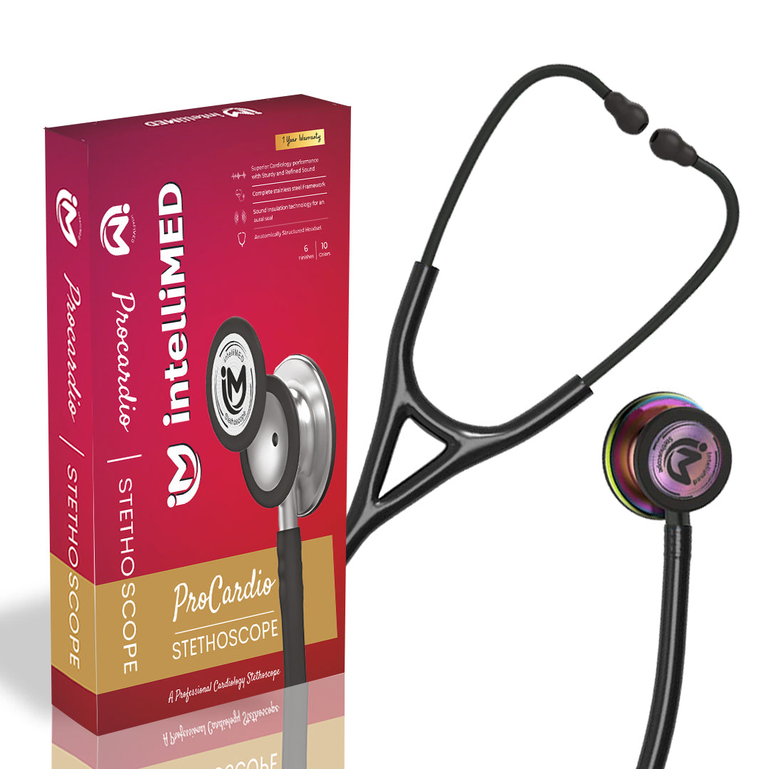 intelliMED ProCardio Stethoscope, Vibrant Rainbow Edition, Stethoscope with Refined sound, sensitivity & Clarity, 2 Years Warranty