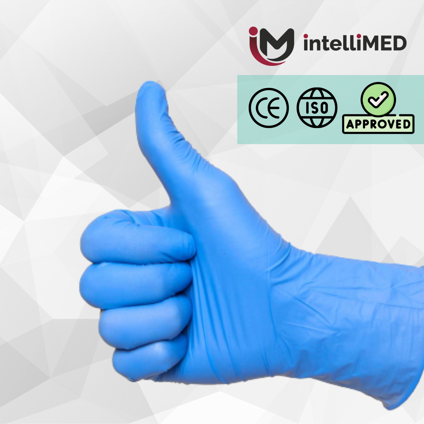 intelliMED Powder Free Nitirle Exam Gloves ( Blue Color )