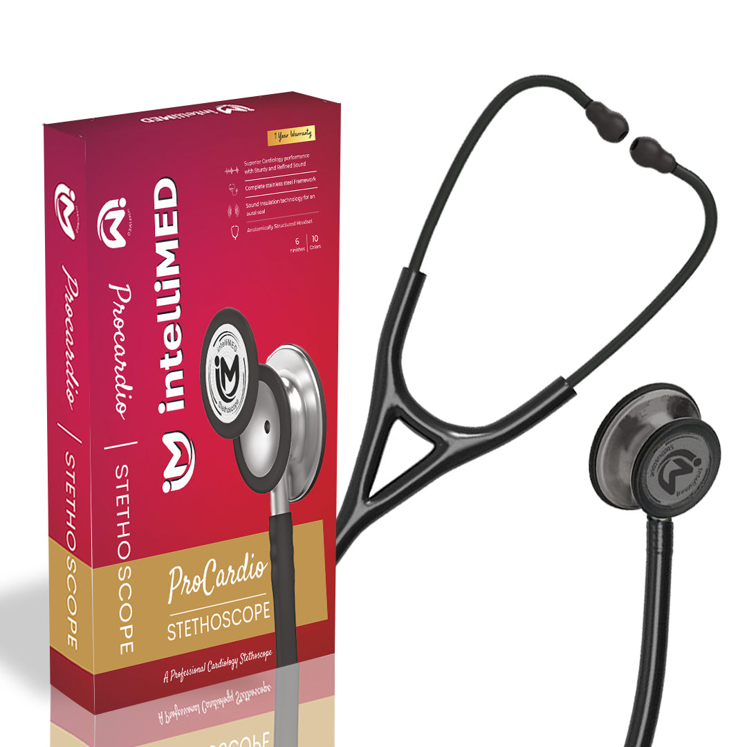 intelliMED ProCardio Stethoscope, Smoke Grey Edition, Stethoscope with Refined sound, sensitivity & Clarity, 2 Years Warranty