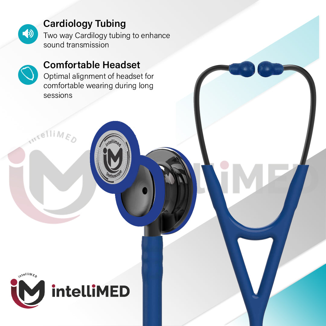 intelliMED ProCardio Stethoscope, Smoke Grey Edition, Stethoscope with Refined sound, sensitivity & Clarity, 2 Years Warranty