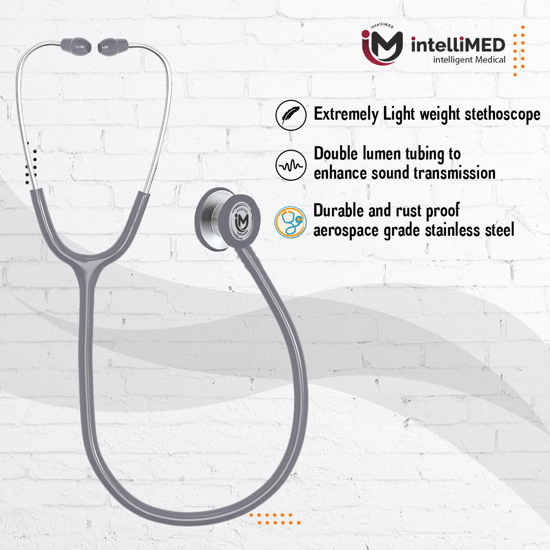 intelliMED Ultra Pediatric & Neonatal Stethoscope, Stainless steel dual head stethoscope for Pediatric & Infant, 1 Year Warranty