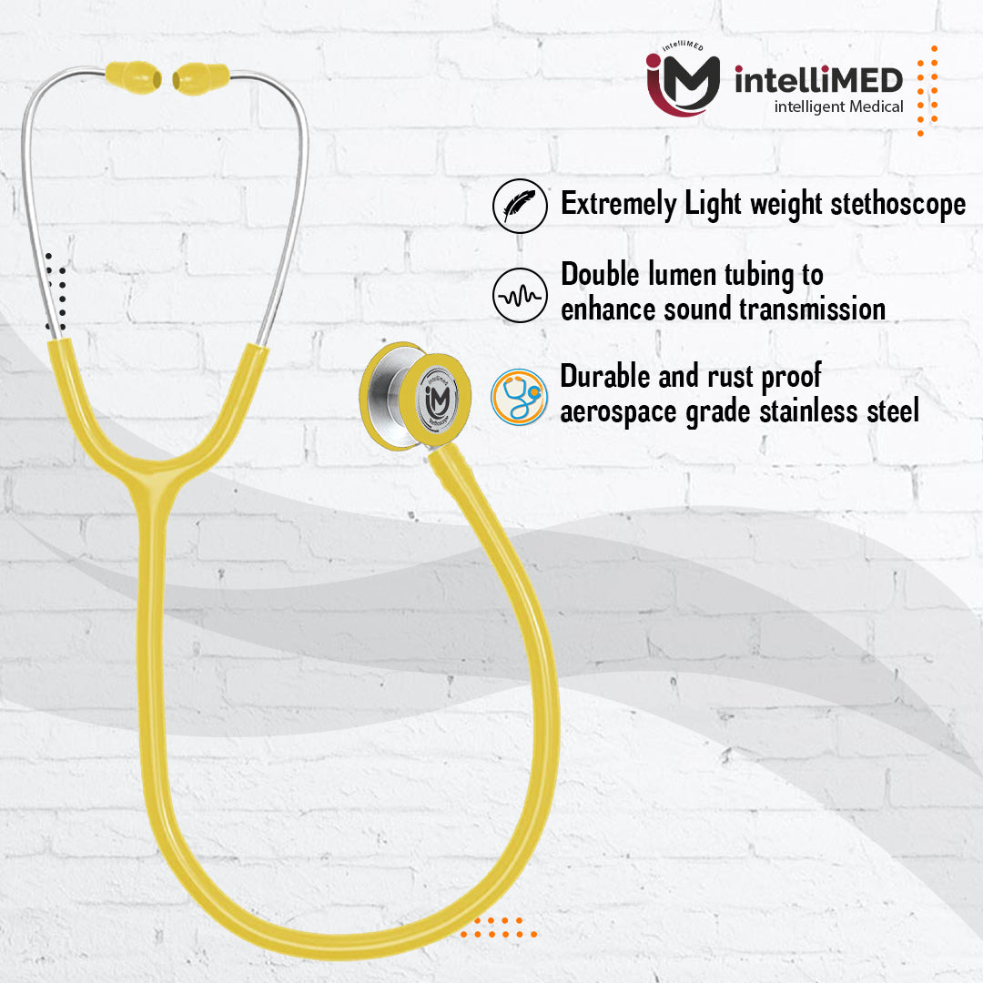 intelliMED Ultra Pediatric & Neonatal Stethoscope, Stainless steel dual head stethoscope for Pediatric & Infant, 1 Year Warranty