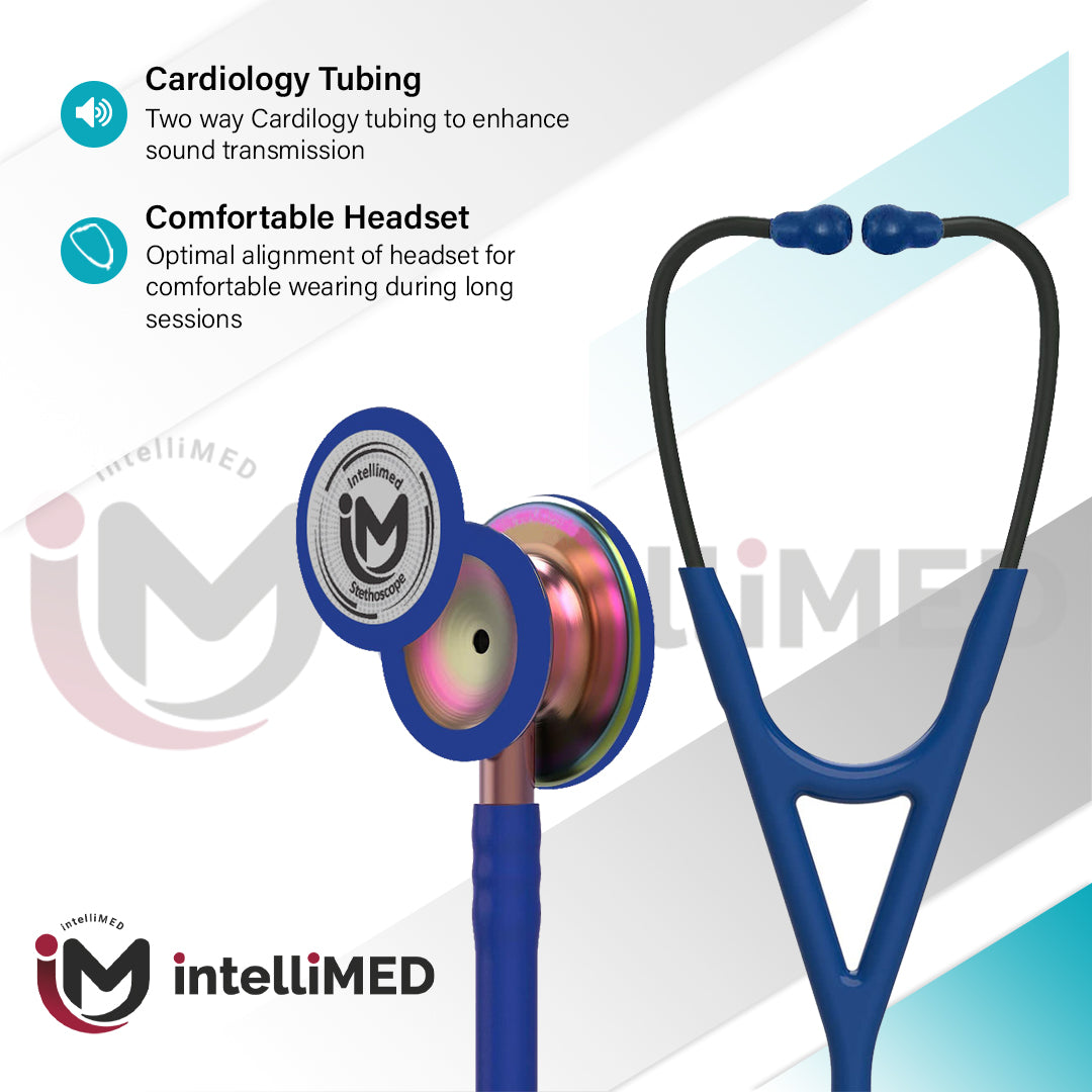 intelliMED ProCardio Stethoscope, Vibrant Rainbow Edition, Stethoscope with Refined sound, sensitivity & Clarity, 2 Years Warranty