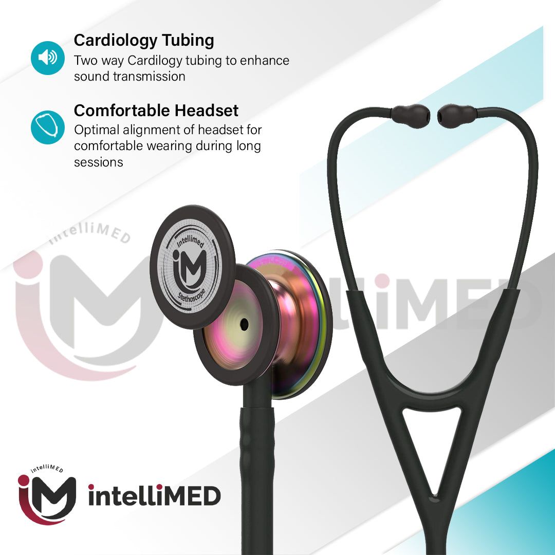intelliMED ProCardio Stethoscope, Vibrant Rainbow Edition, Stethoscope with Refined sound, sensitivity & Clarity, 2 Years Warranty