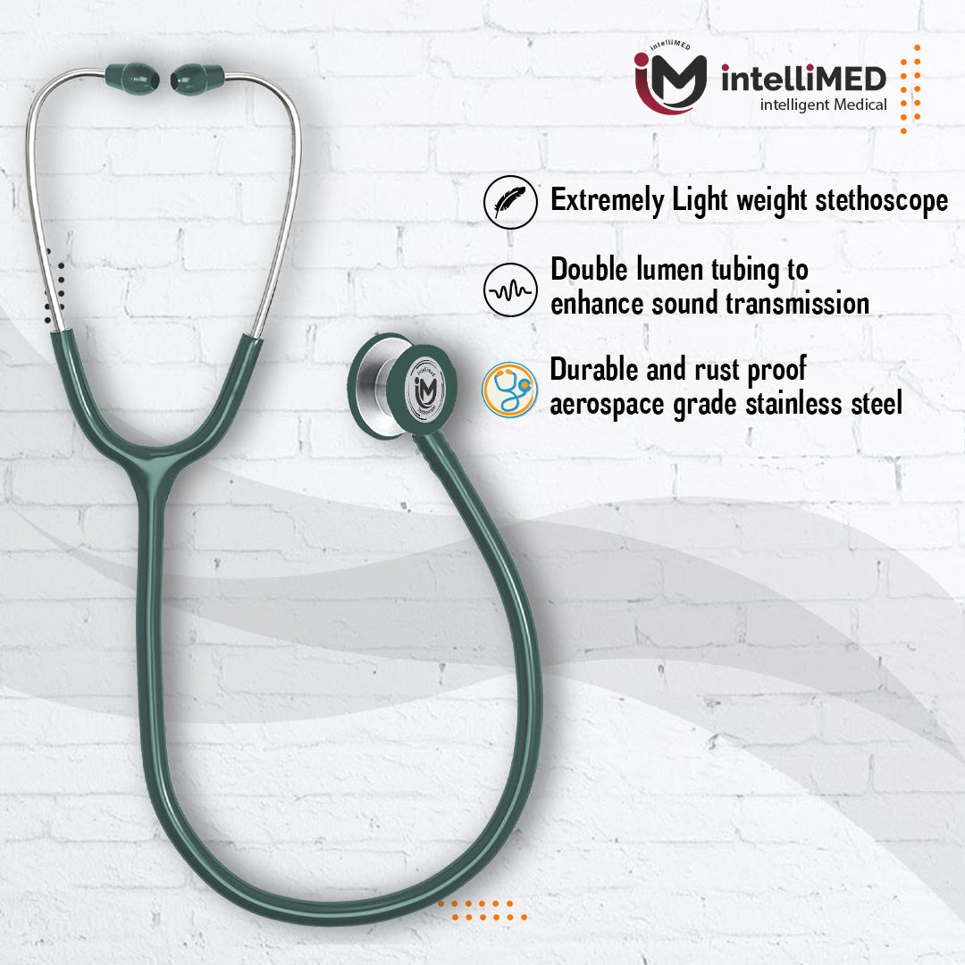 intelliMED Ultra Pediatric & Neonatal Stethoscope, Stainless steel dual head stethoscope for Pediatric & Infant, 1 Year Warranty