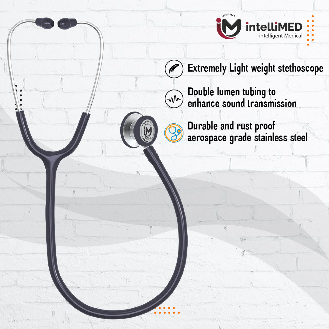 intelliMED Ultra Pediatric & Neonatal Stethoscope, Stainless steel dual head stethoscope for Pediatric & Infant, 1 Year Warranty