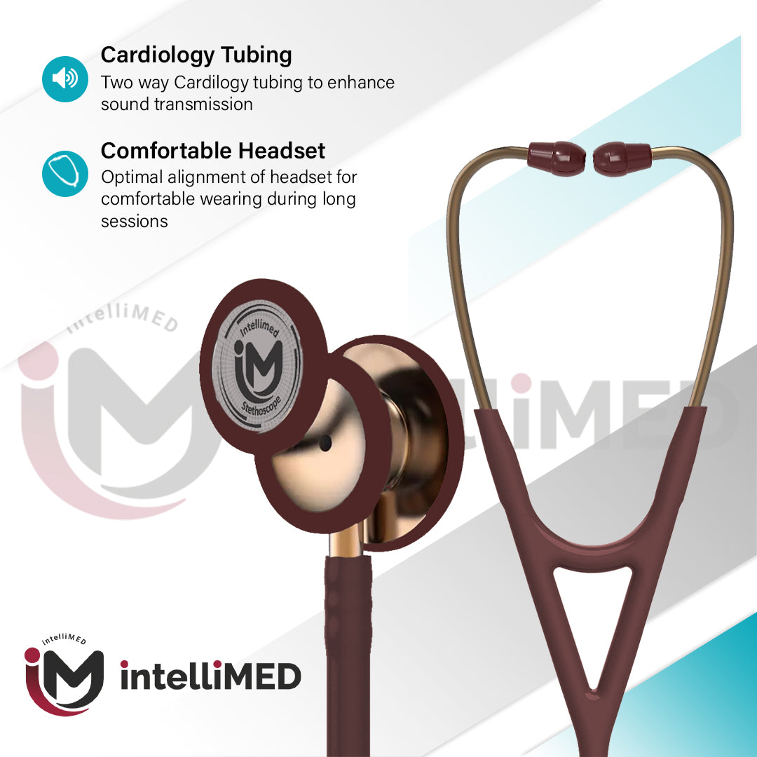 intelliMED ProCardio Stethoscope, Distinctive Copper Edition, Stethoscope with Refined sound, sensitivity & Clarity, 2 Years Warranty