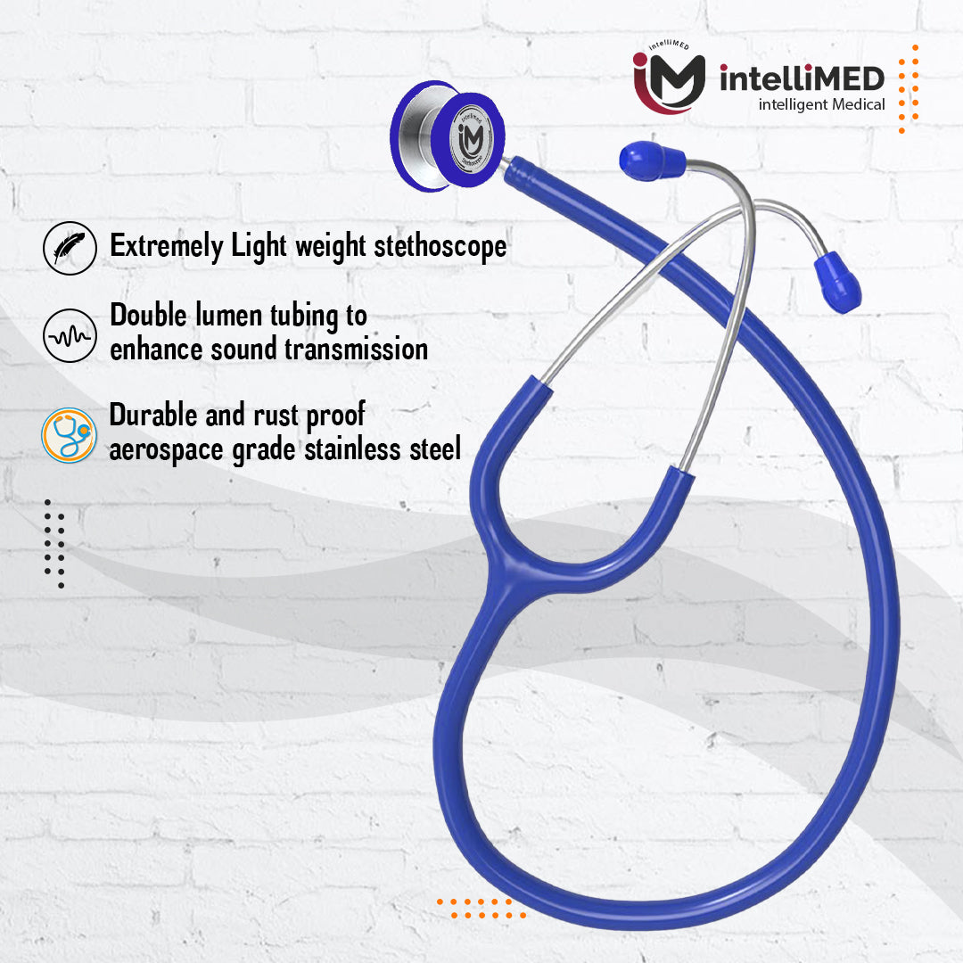 intelliMED Ultra Pediatric & Neonatal Stethoscope, Stainless steel dual head stethoscope for Pediatric & Infant, 1 Year Warranty