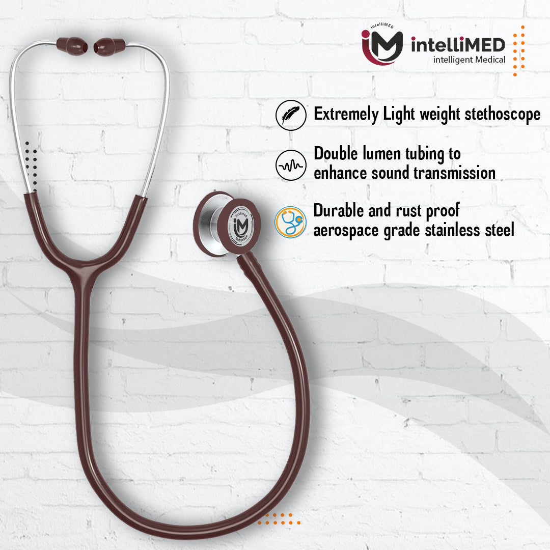 intelliMED Ultra Pediatric & Neonatal Stethoscope, Stainless steel dual head stethoscope for Pediatric & Infant, 1 Year Warranty