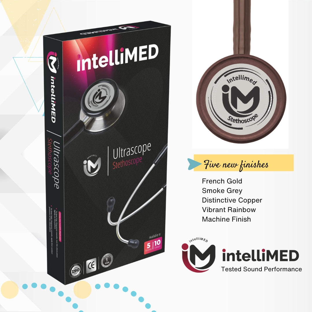 intelliMED Ultrascope Stethoscope with Refined sound, sensitivity & Clarity, 1 Year Warranty