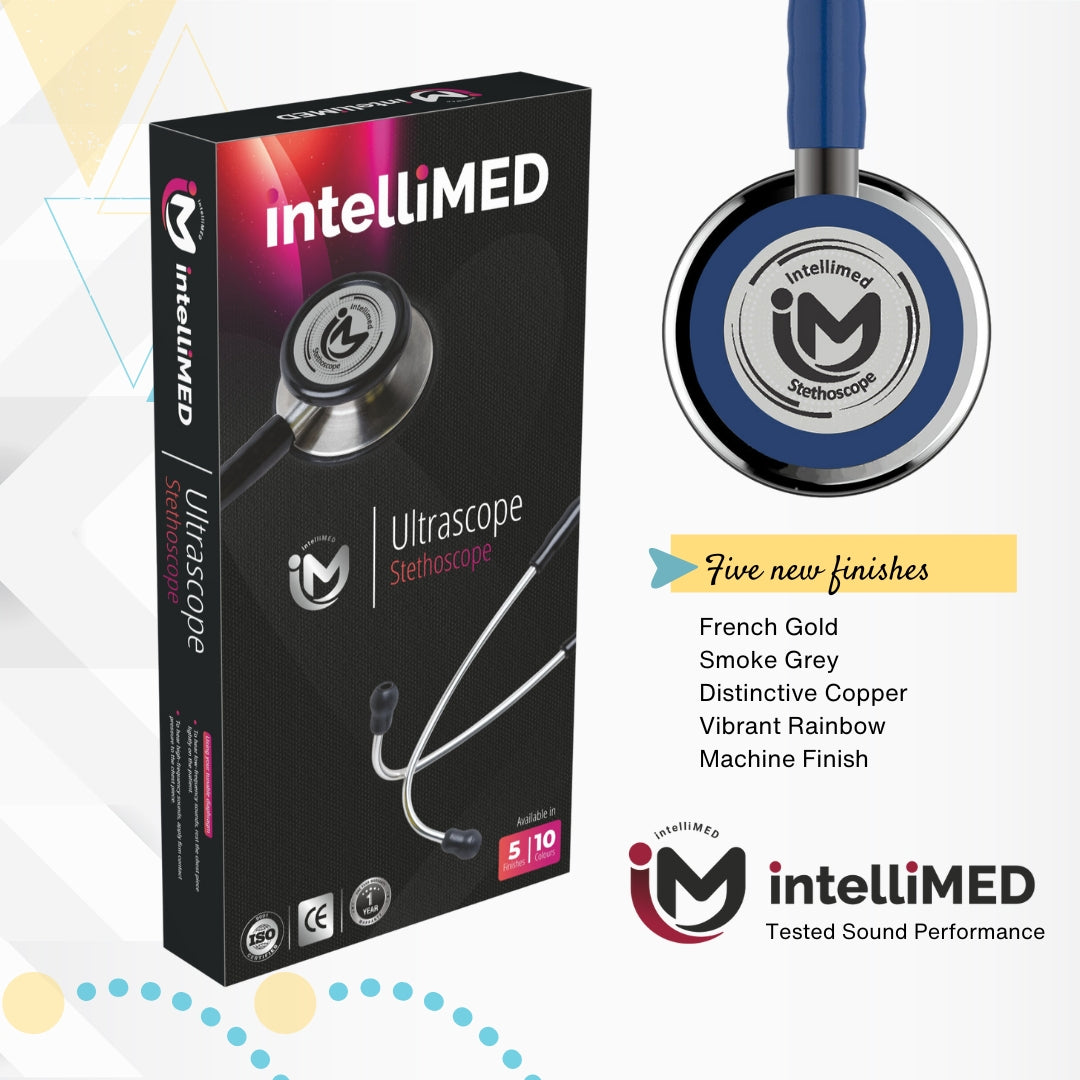 intelliMED Ultrascope Stethoscope with Refined sound, sensitivity & Clarity, 1 Year Warranty