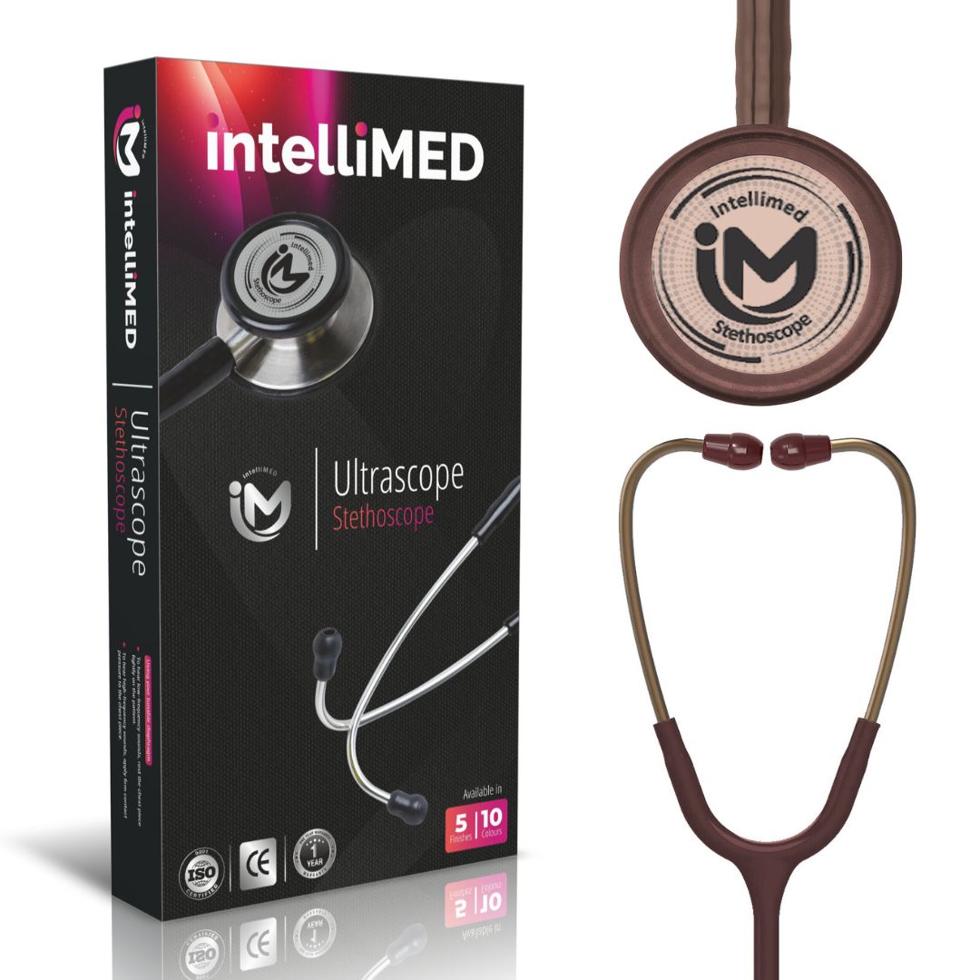 intelliMED Ultrascope Stethoscope, Distinctive Copper Edition, Stethoscope with Refined sound, sensitivity & Clarity, 1 Year Warranty