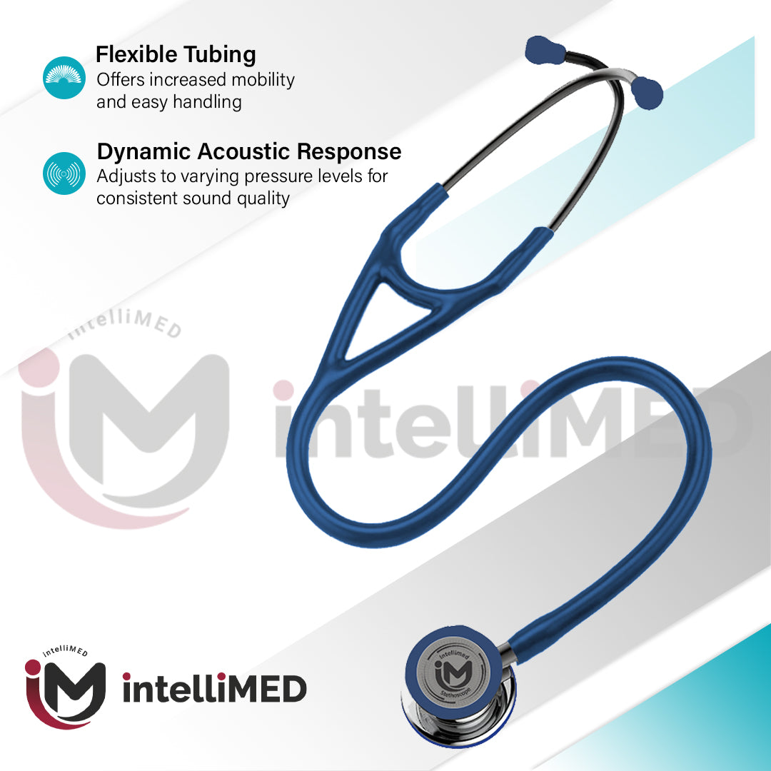 intelliMED ProCardio Stethoscope, Smoke Grey Edition, Stethoscope with Refined sound, sensitivity & Clarity, 2 Years Warranty