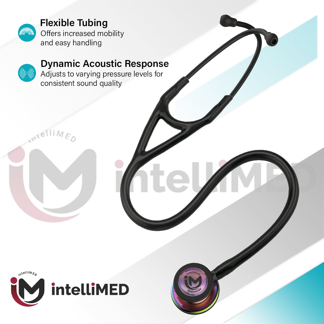 intelliMED ProCardio Stethoscope, Vibrant Rainbow Edition, Stethoscope with Refined sound, sensitivity & Clarity, 2 Years Warranty