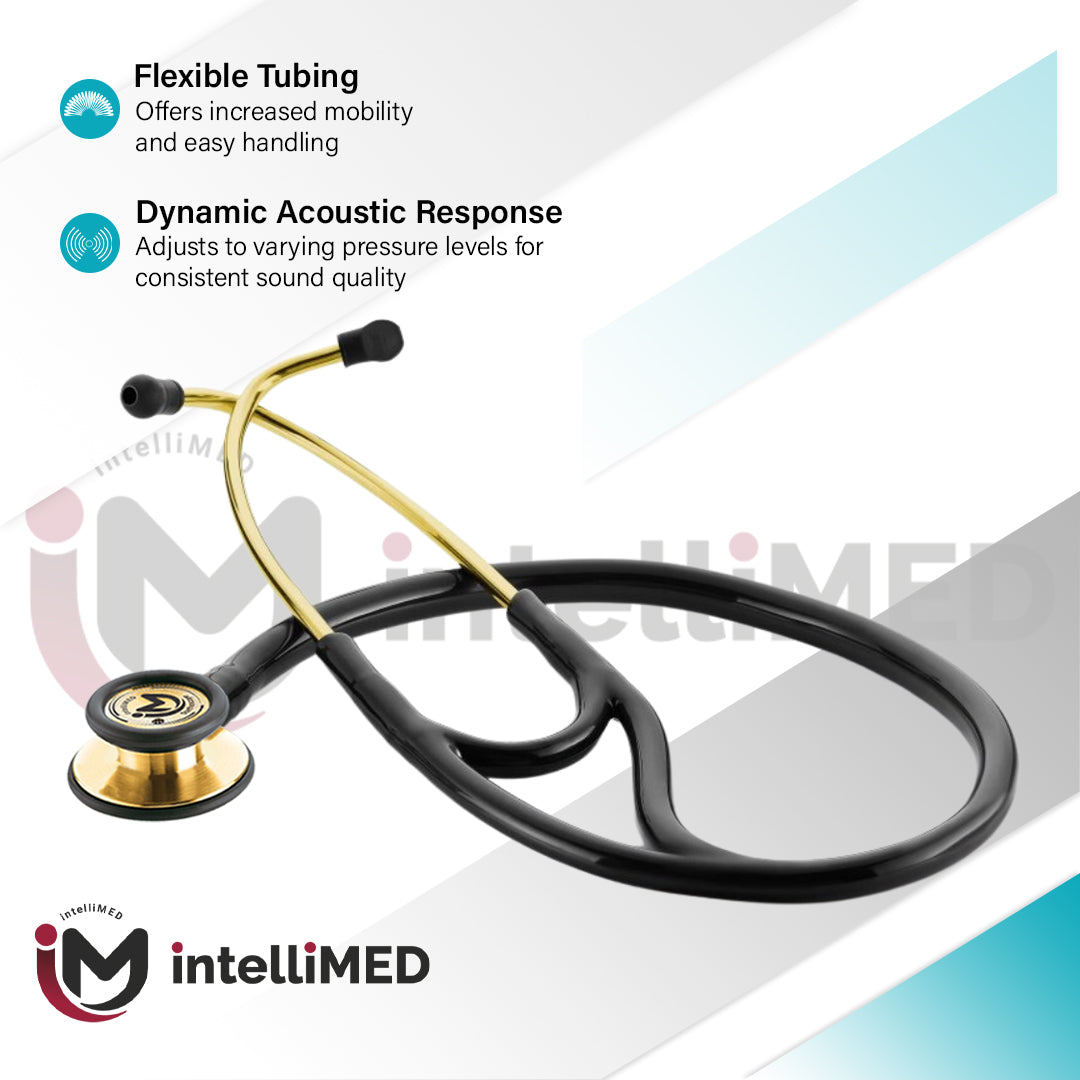 intelliMED ProCardio Stethoscope, French Gold Edition, Stethoscope with Refined sound, sensitivity & Clarity, 2 Years Warranty