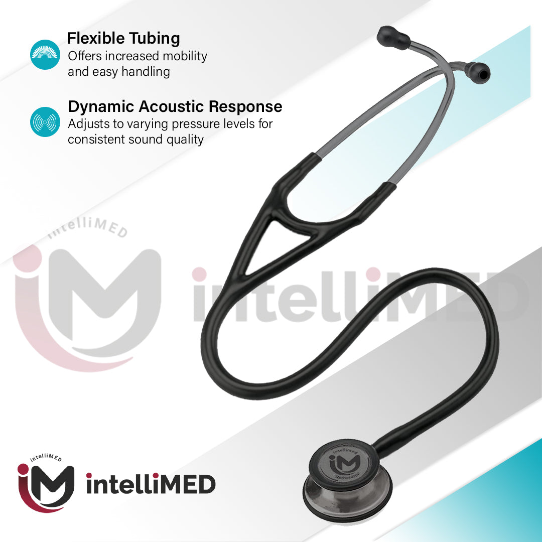 intelliMED ProCardio Stethoscope, Smoke Grey Edition, Stethoscope with Refined sound, sensitivity & Clarity, 2 Years Warranty