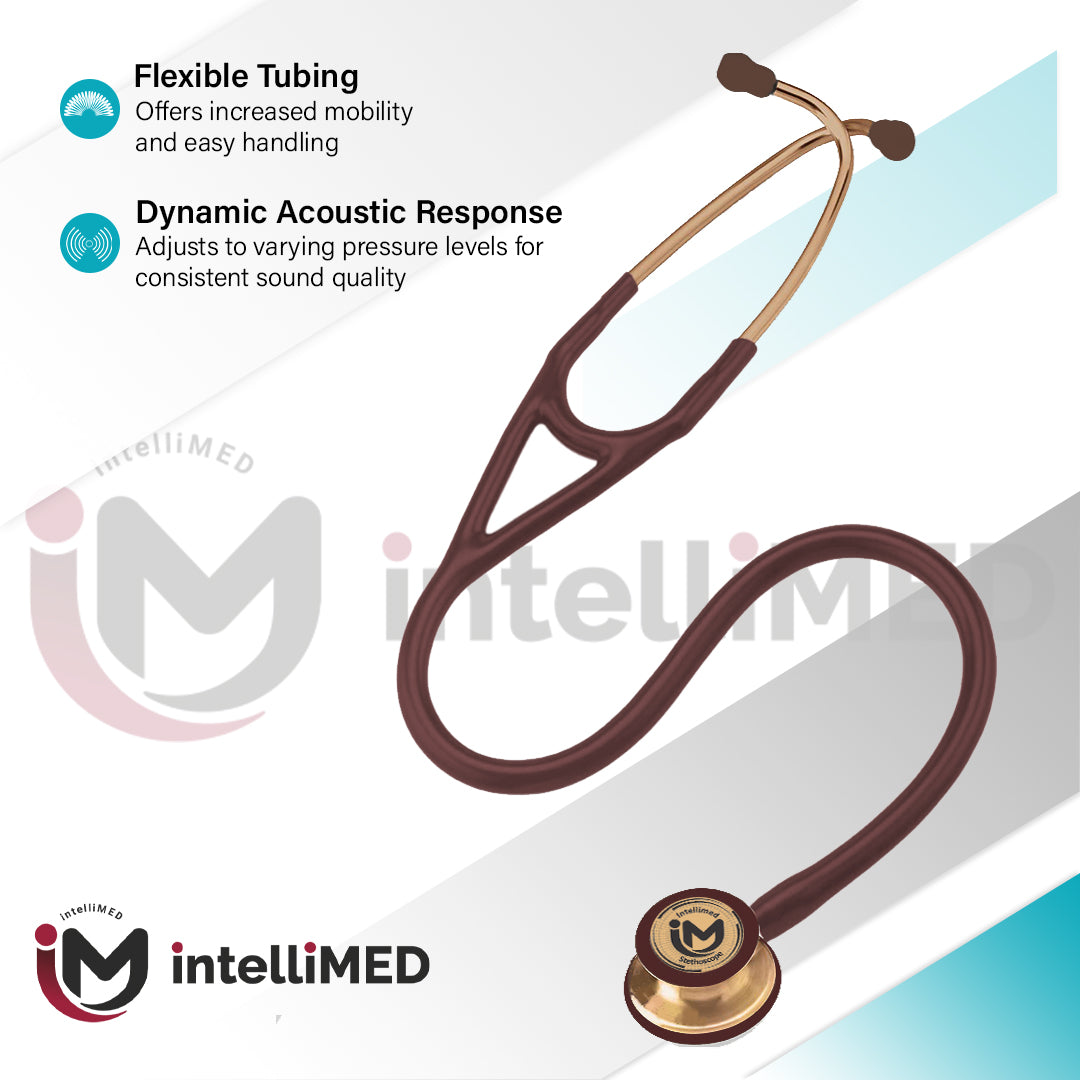 intelliMED ProCardio Stethoscope, Distinctive Copper Edition, Stethoscope with Refined sound, sensitivity & Clarity, 2 Years Warranty