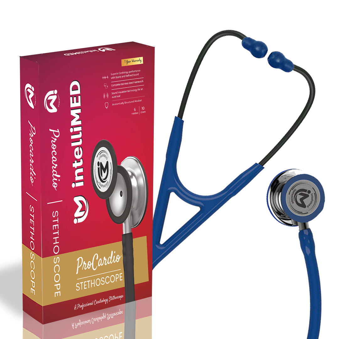 intelliMED ProCardio Stethoscope, Smoke Grey Edition, Stethoscope with Refined sound, sensitivity & Clarity, 2 Years Warranty
