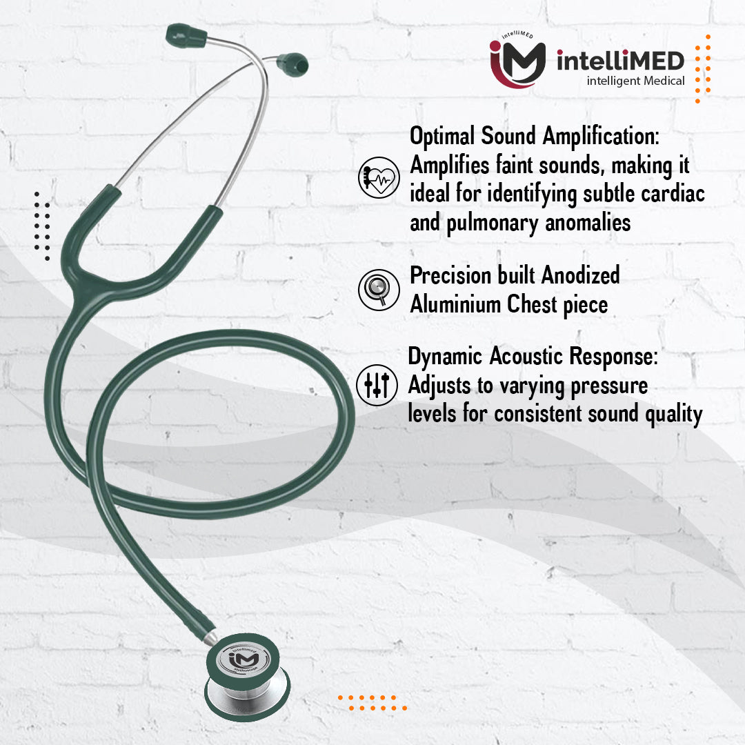intelliMED Ultra Pediatric & Neonatal Stethoscope, Stainless steel dual head stethoscope for Pediatric & Infant, 1 Year Warranty