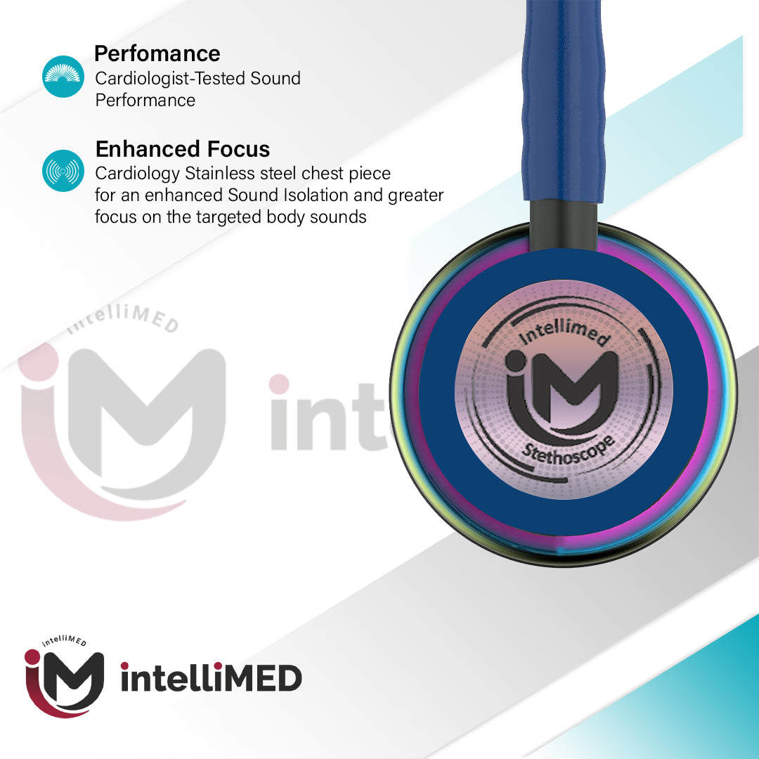 intelliMED ProCardio Stethoscope, Vibrant Rainbow Edition, Stethoscope with Refined sound, sensitivity & Clarity, 2 Years Warranty