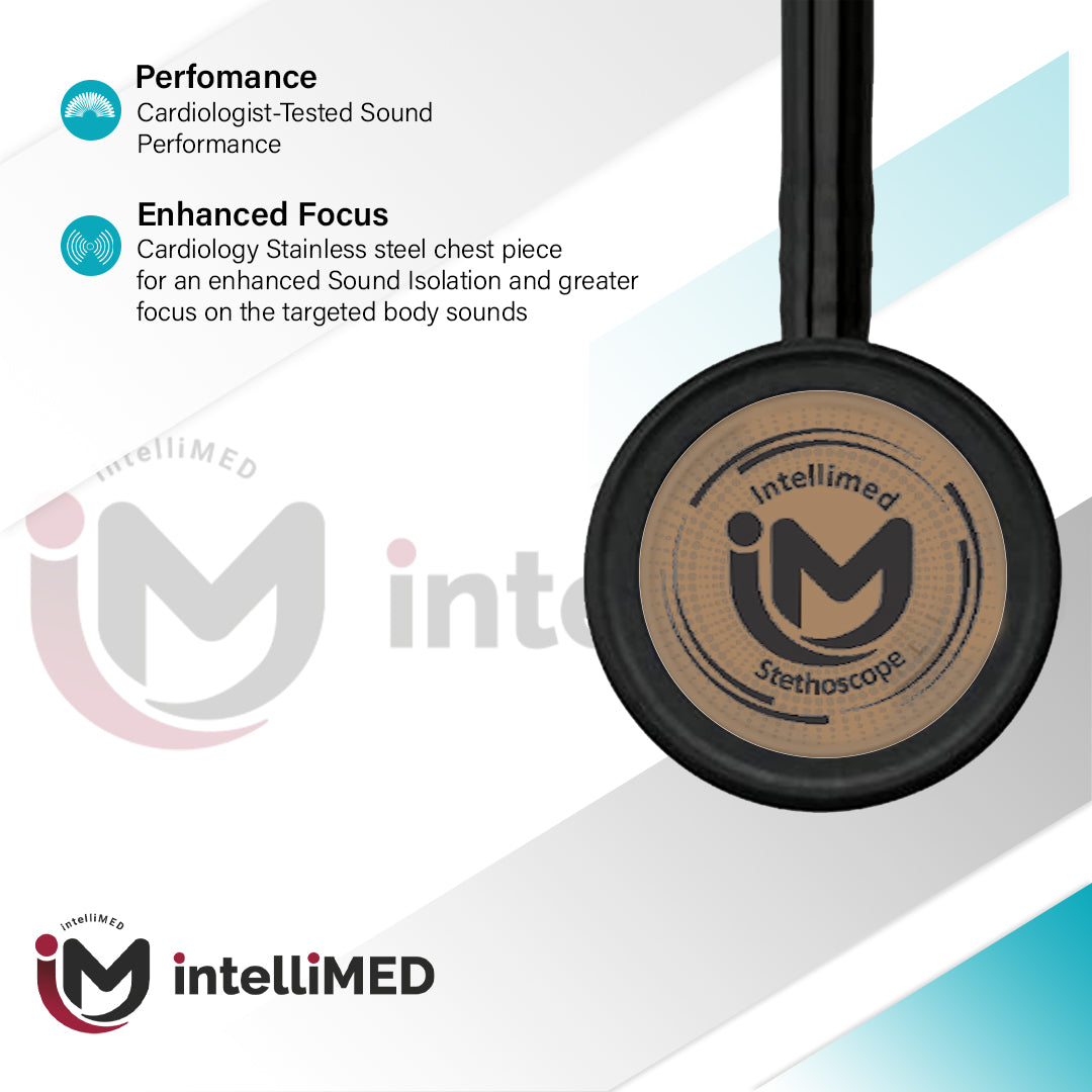 intelliMED ProCardio Stethoscope, Distinctive Copper Edition, Stethoscope with Refined sound, sensitivity & Clarity, 2 Years Warranty