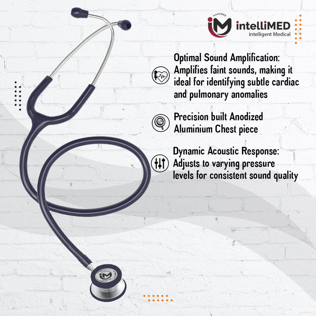 intelliMED Ultra Pediatric & Neonatal Stethoscope, Stainless steel dual head stethoscope for Pediatric & Infant, 1 Year Warranty
