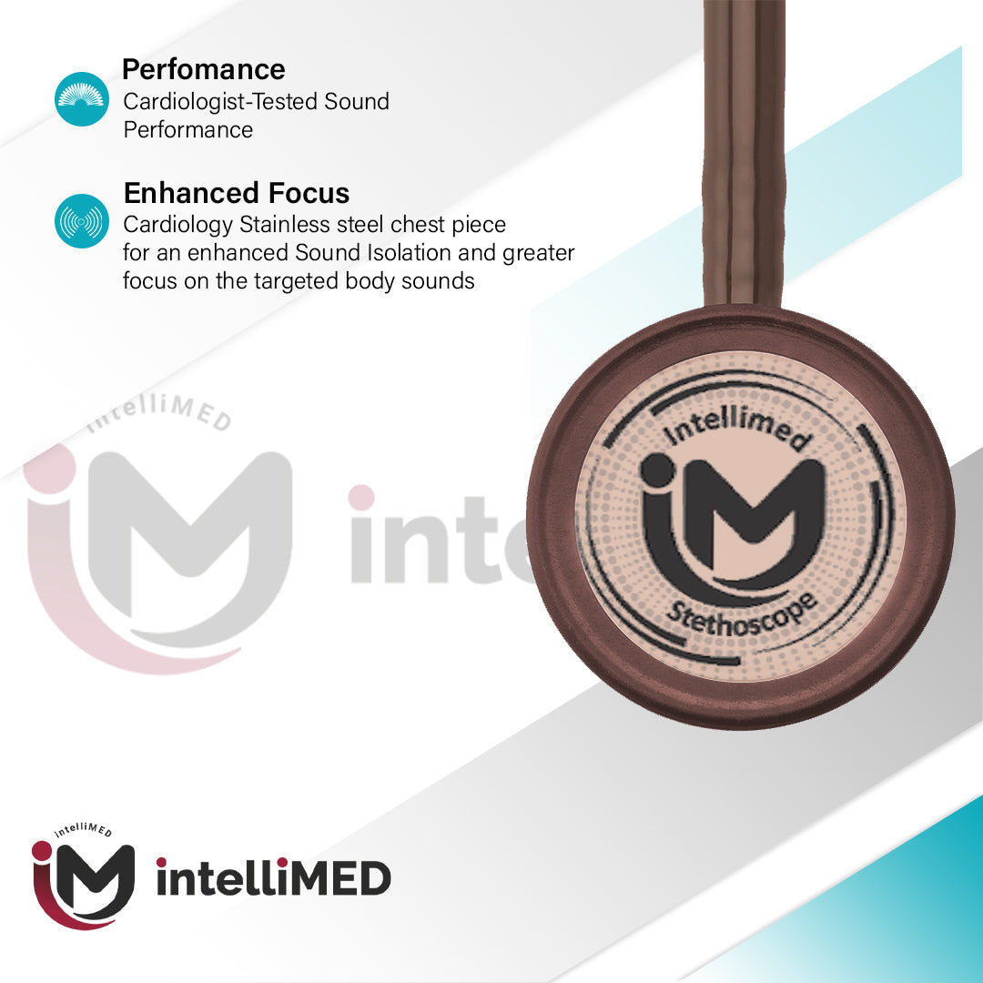 intelliMED ProCardio Stethoscope, Distinctive Copper Edition, Stethoscope with Refined sound, sensitivity & Clarity, 2 Years Warranty