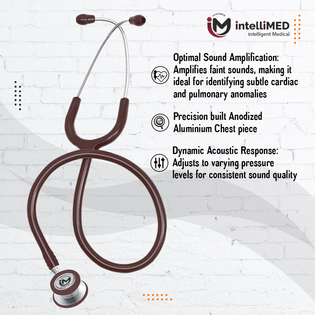 intelliMED Ultra Pediatric & Neonatal Stethoscope, Stainless steel dual head stethoscope for Pediatric & Infant, 1 Year Warranty