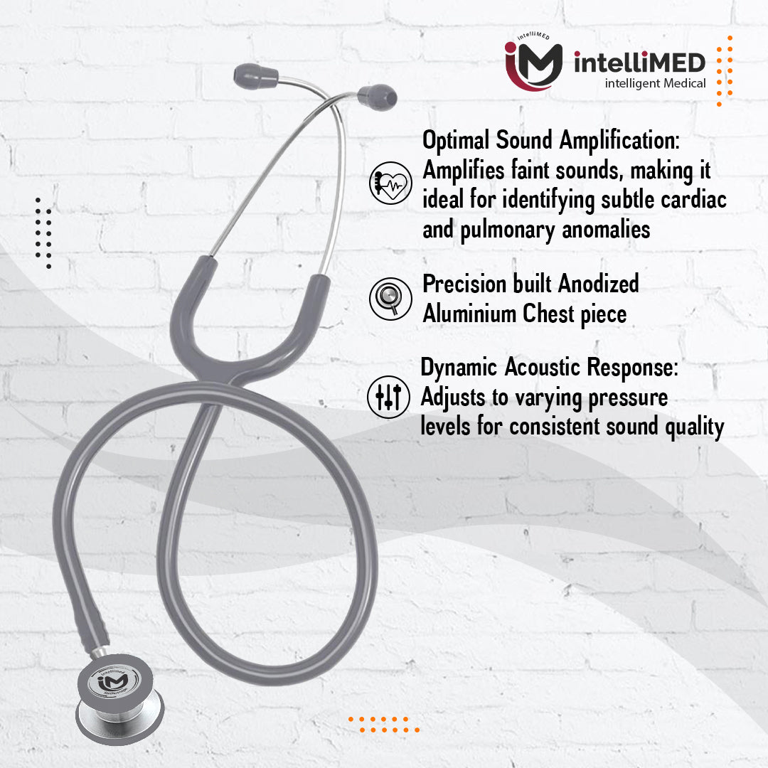 intelliMED Ultra Pediatric & Neonatal Stethoscope, Stainless steel dual head stethoscope for Pediatric & Infant, 1 Year Warranty