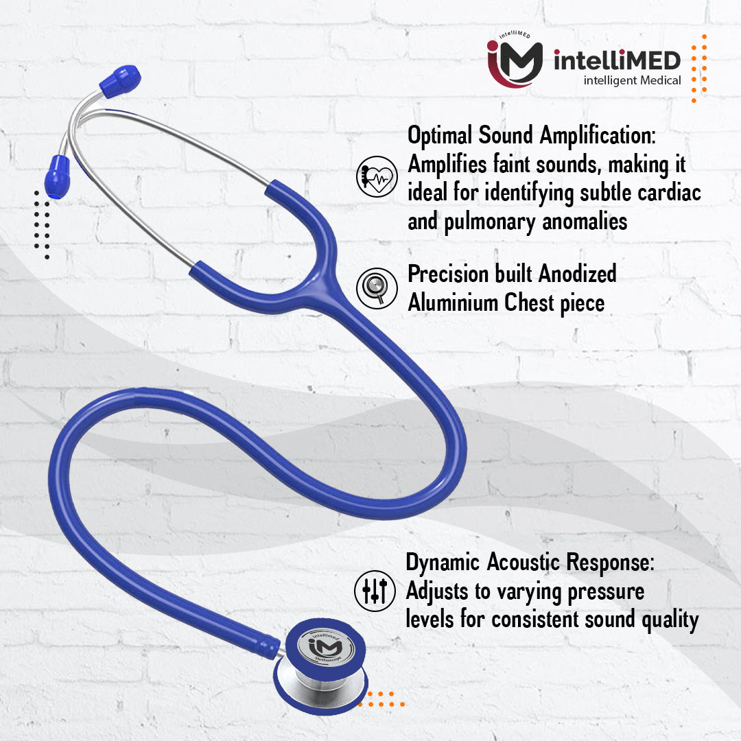 intelliMED Ultra Pediatric & Neonatal Stethoscope, Stainless steel dual head stethoscope for Pediatric & Infant, 1 Year Warranty