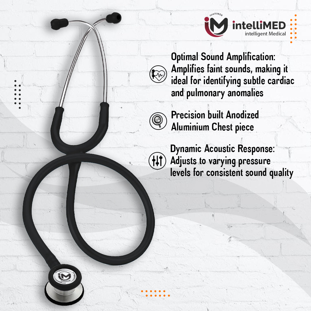 intelliMED Ultra Pediatric & Neonatal Stethoscope, Stainless steel dual head stethoscope for Pediatric & Infant, 1 Year Warranty