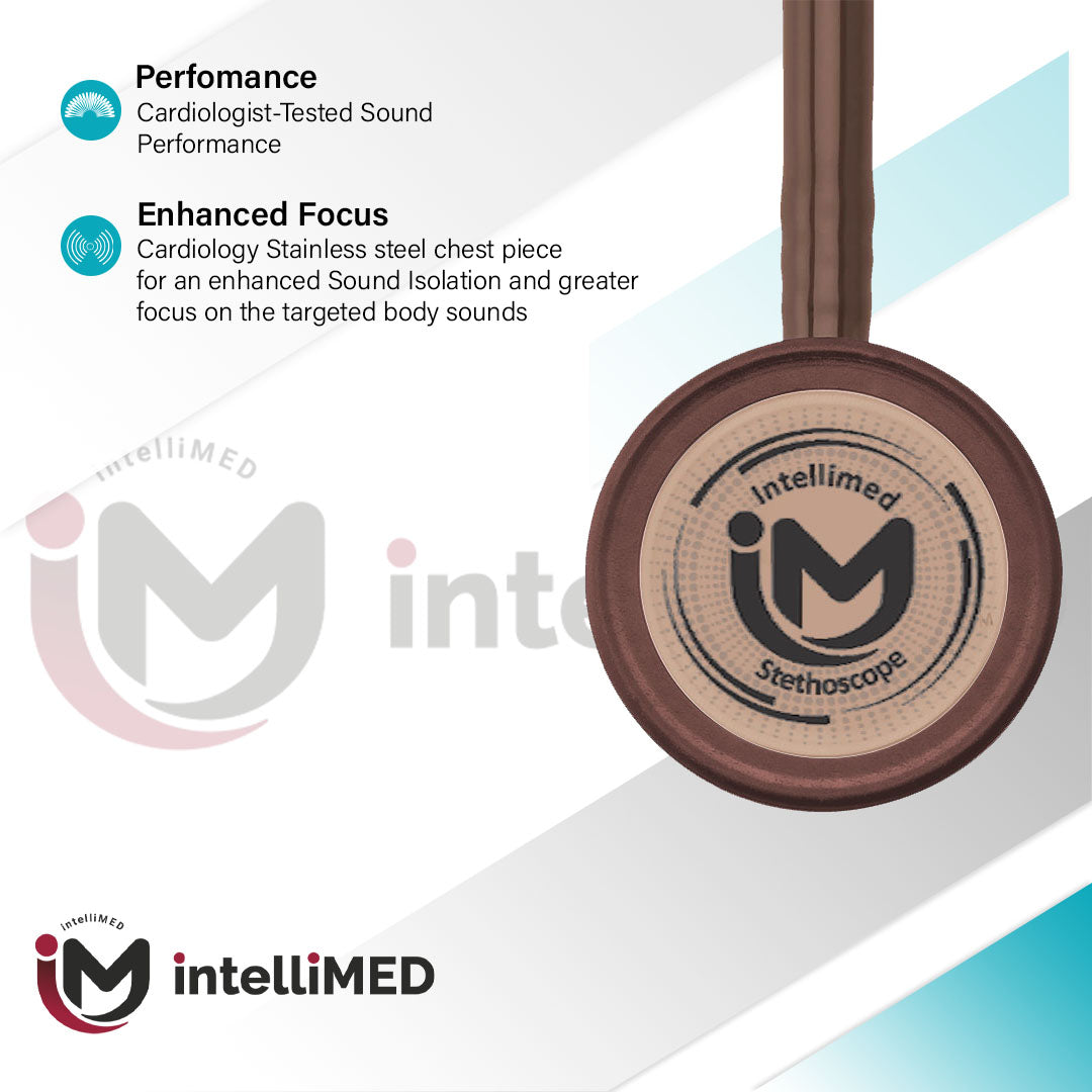 intelliMED ProCardio Stethoscope, French Gold Edition, Stethoscope with Refined sound, sensitivity & Clarity, 2 Years Warranty