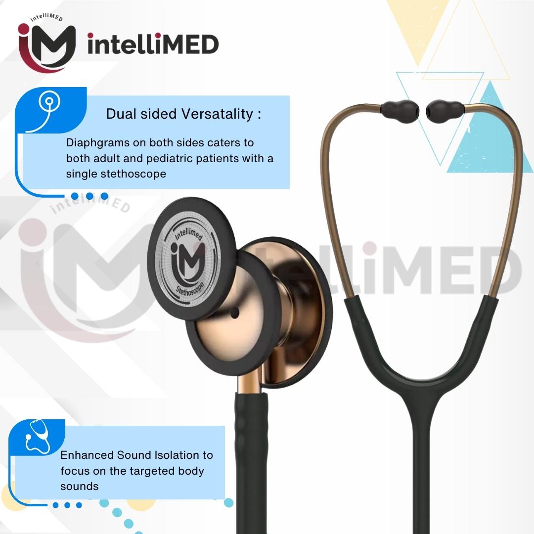 intelliMED Ultrascope Stethoscope, Distinctive Copper Edition, Stethoscope with Refined sound, sensitivity & Clarity, 1 Year Warranty