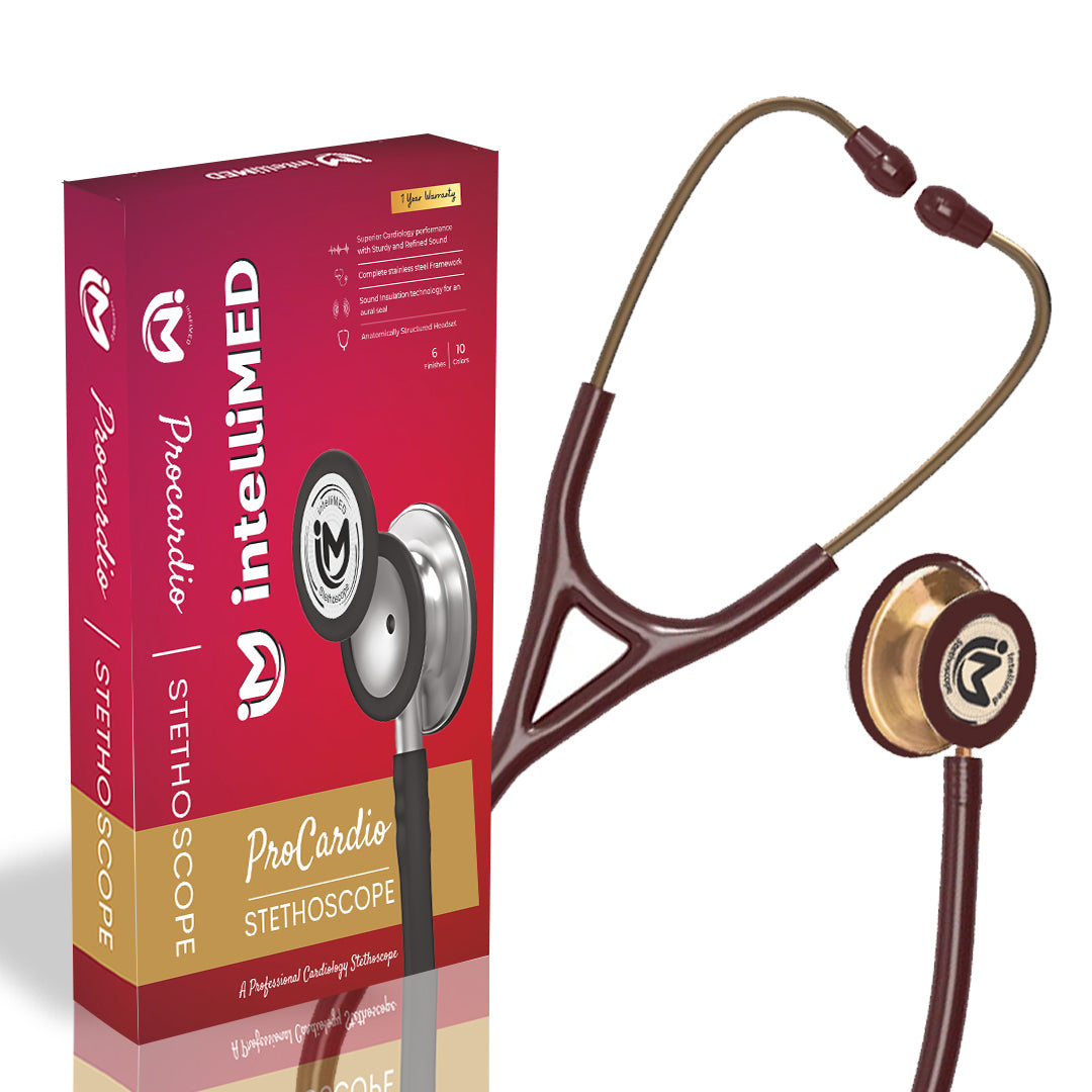 intelliMED ProCardio Stethoscope, Distinctive Copper Edition, Stethoscope with Refined sound, sensitivity & Clarity, 2 Years Warranty