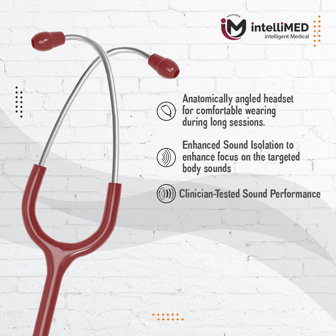 intelliMED Ultra Pediatric & Neonatal Stethoscope, Stainless steel dual head stethoscope for Pediatric & Infant, 1 Year Warranty