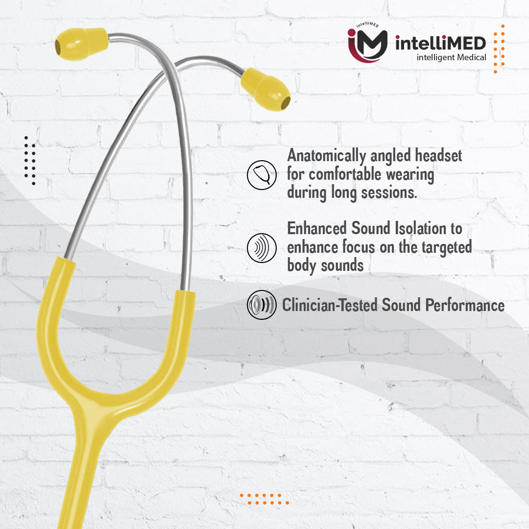 intelliMED Ultra Pediatric & Neonatal Stethoscope, Stainless steel dual head stethoscope for Pediatric & Infant, 1 Year Warranty