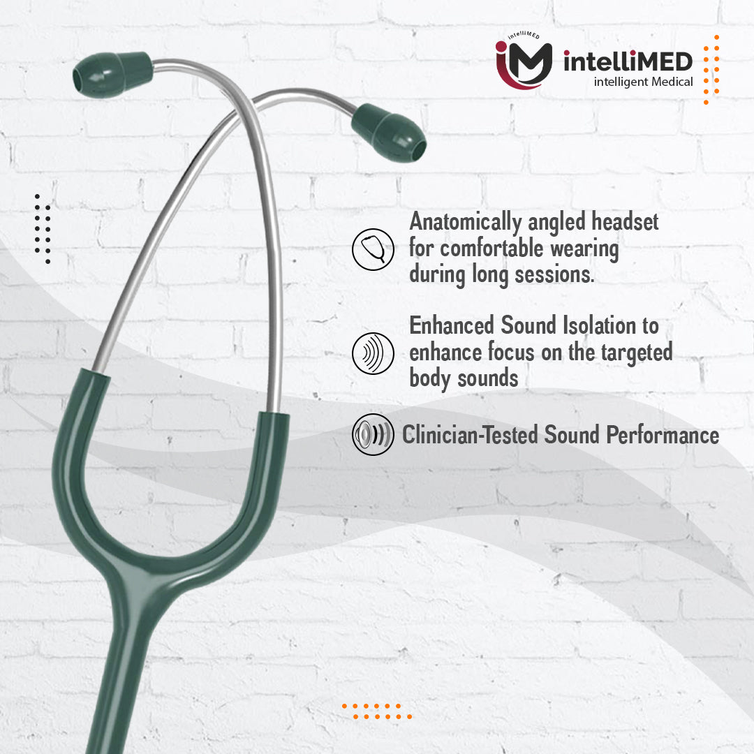 intelliMED Ultra Pediatric & Neonatal Stethoscope, Stainless steel dual head stethoscope for Pediatric & Infant, 1 Year Warranty