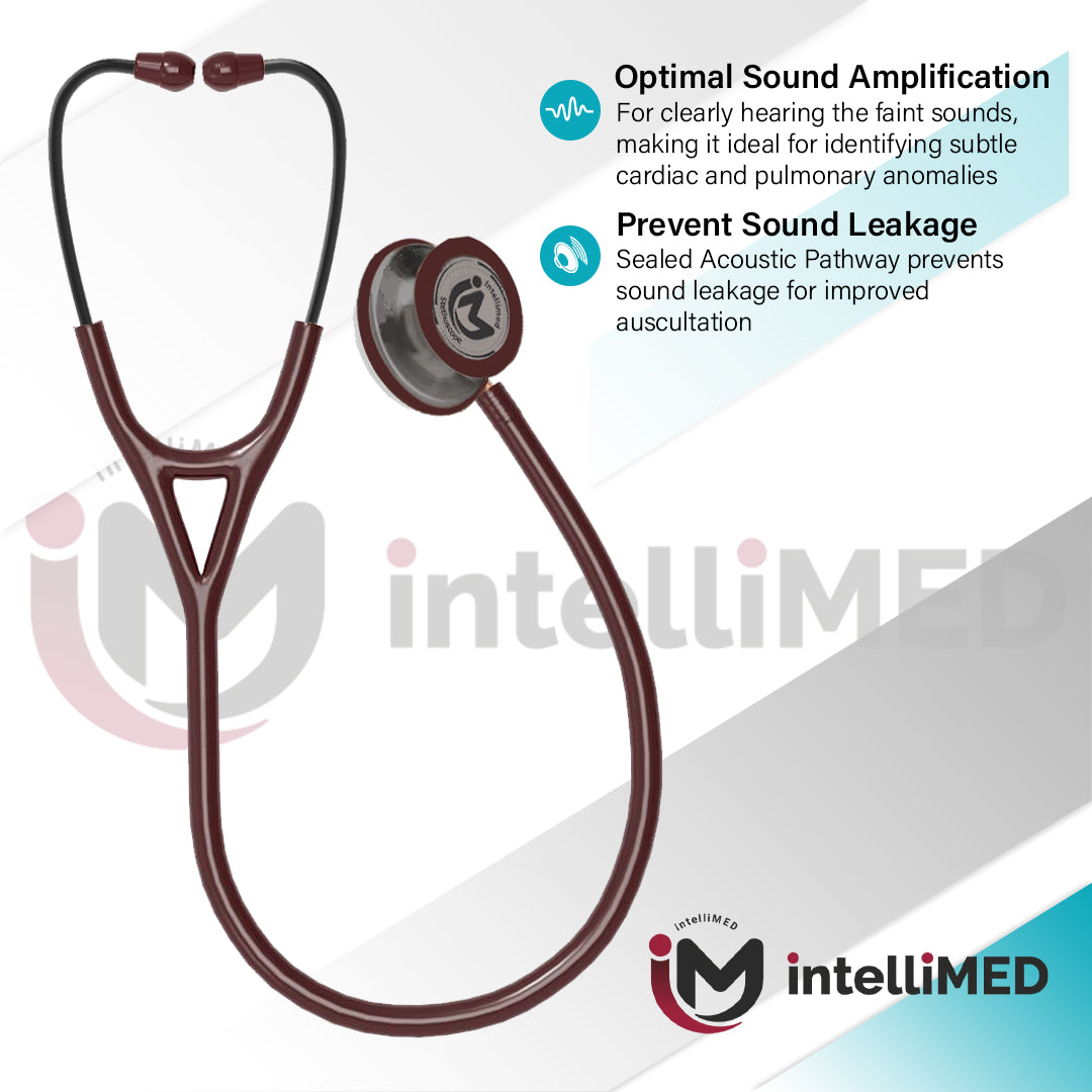 intelliMED ProCardio Stethoscope, Smoke Grey Edition, Stethoscope with Refined sound, sensitivity & Clarity, 2 Years Warranty
