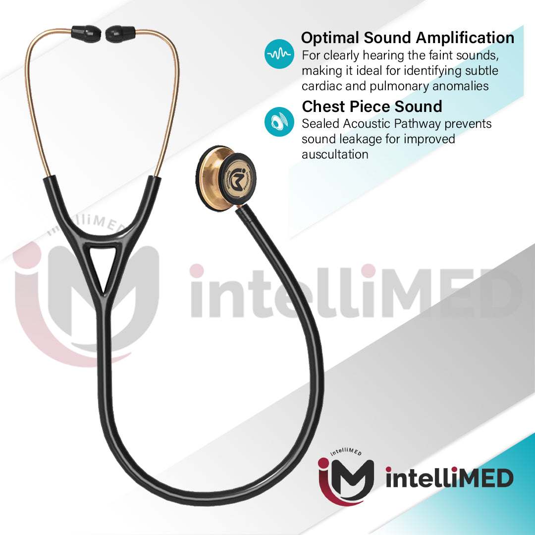 intelliMED ProCardio Stethoscope, Distinctive Copper Edition, Stethoscope with Refined sound, sensitivity & Clarity, 2 Years Warranty