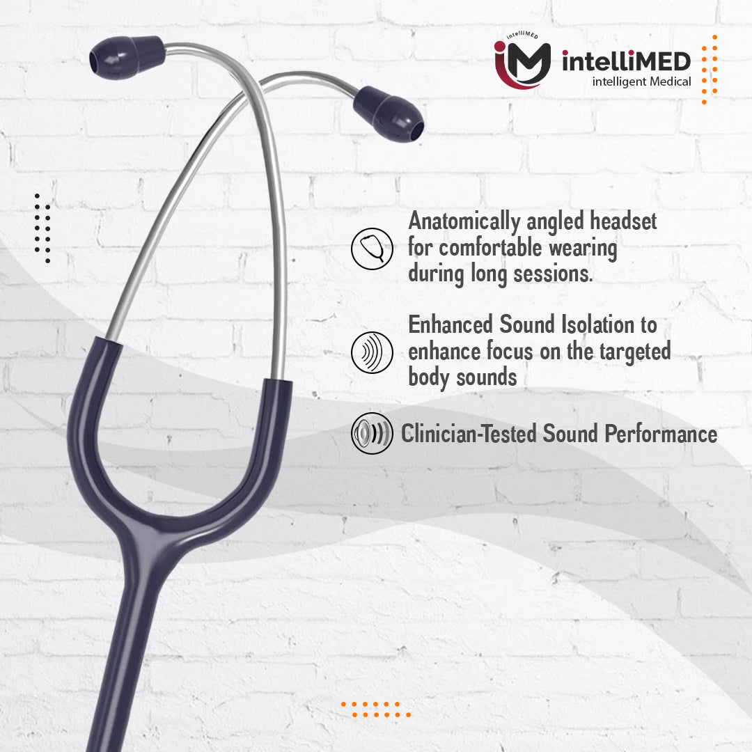 intelliMED Ultra Pediatric & Neonatal Stethoscope, Stainless steel dual head stethoscope for Pediatric & Infant, 1 Year Warranty