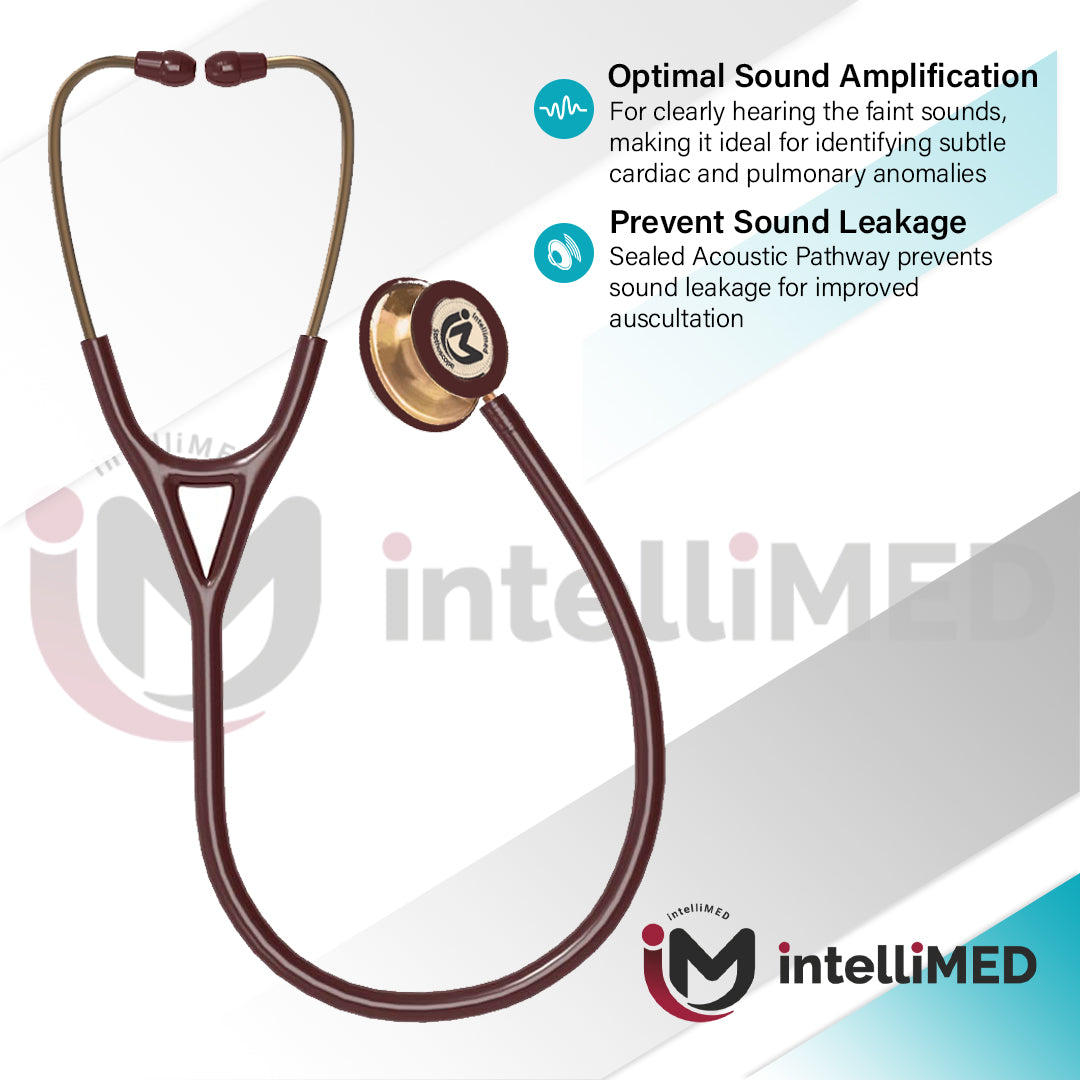 intelliMED ProCardio Stethoscope, Distinctive Copper Edition, Stethoscope with Refined sound, sensitivity & Clarity, 2 Years Warranty