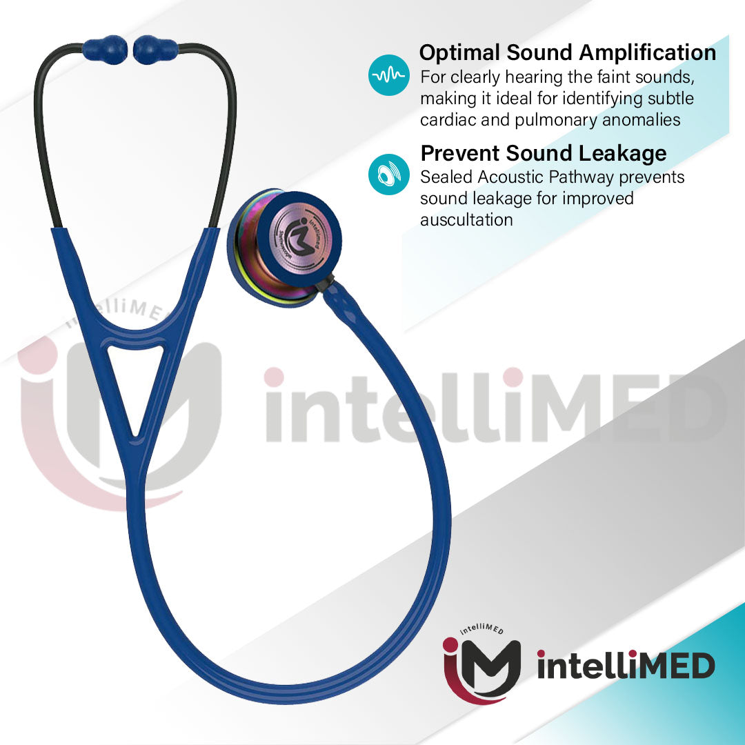 intelliMED ProCardio Stethoscope, Vibrant Rainbow Edition, Stethoscope with Refined sound, sensitivity & Clarity, 2 Years Warranty