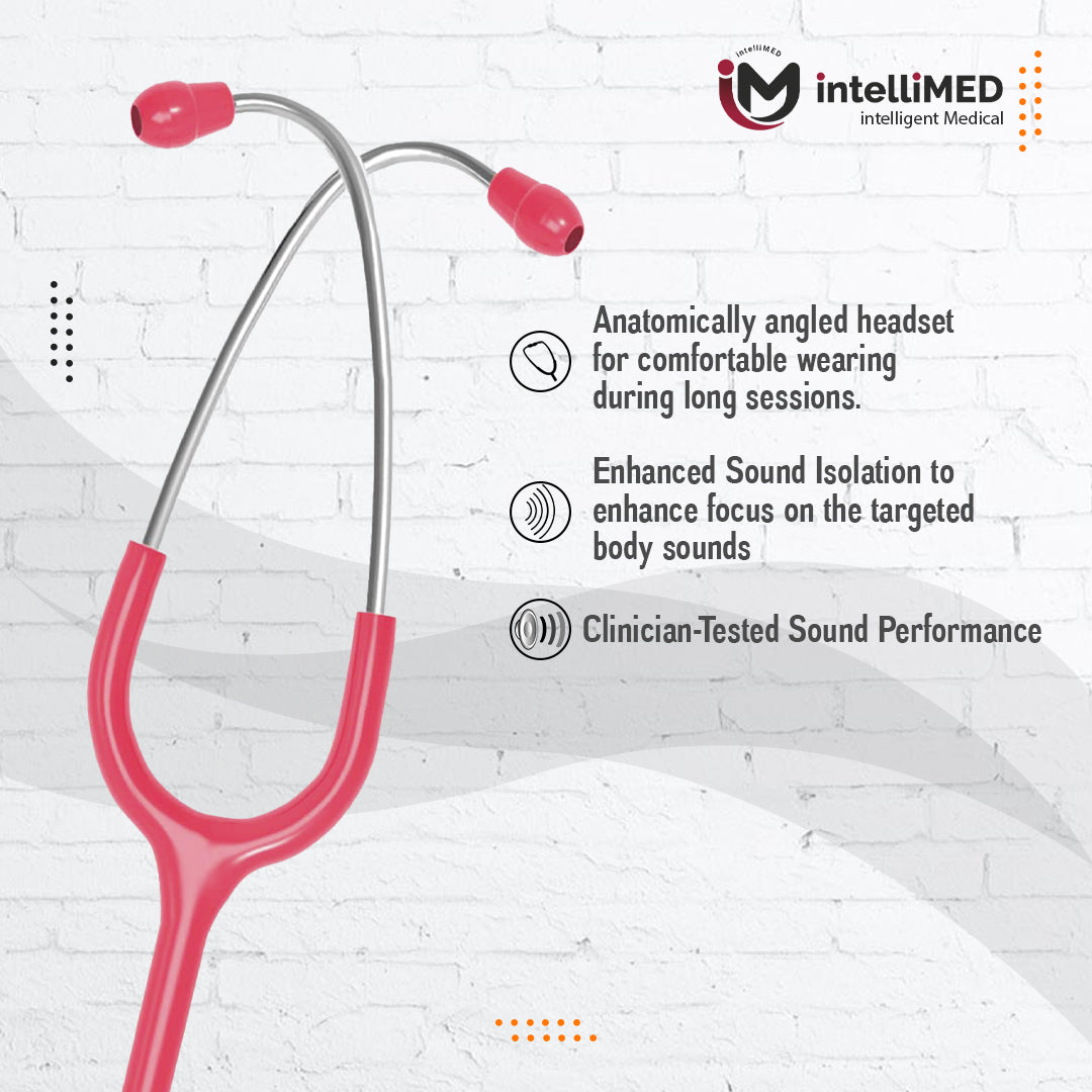 intelliMED Ultra Pediatric & Neonatal Stethoscope, Stainless steel dual head stethoscope for Pediatric & Infant, 1 Year Warranty