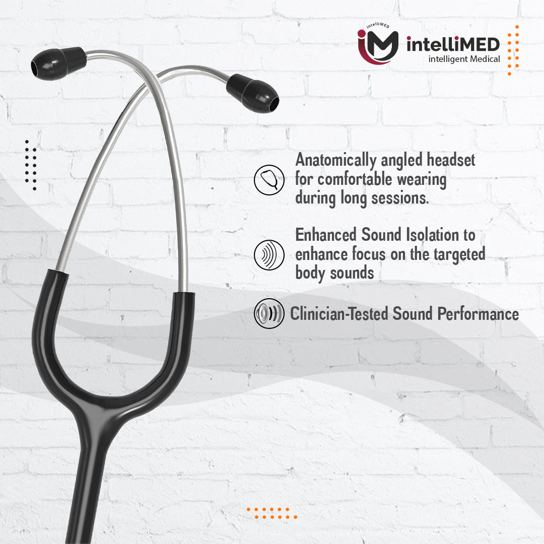 intelliMED Ultra Pediatric & Neonatal Stethoscope, Stainless steel dual head stethoscope for Pediatric & Infant, 1 Year Warranty