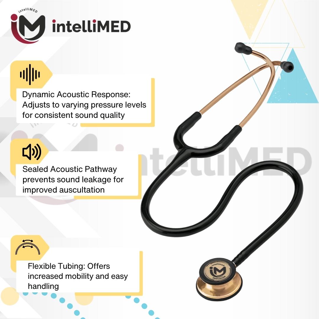 intelliMED Ultrascope Stethoscope, Distinctive Copper Edition, Stethoscope with Refined sound, sensitivity & Clarity, 1 Year Warranty