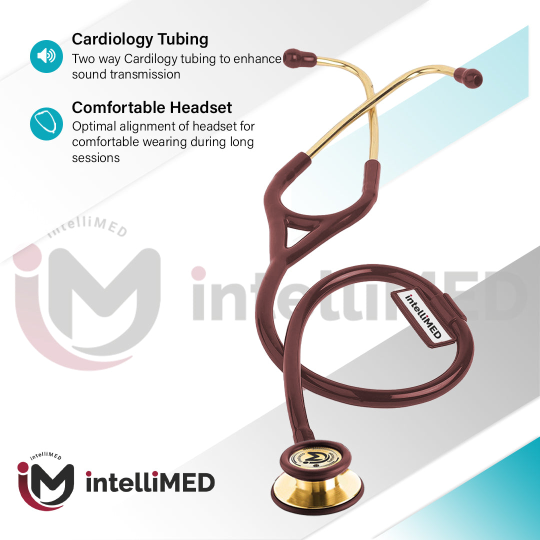 intelliMED ProCardio Stethoscope, French Gold Edition, Stethoscope with Refined sound, sensitivity & Clarity, 2 Years Warranty