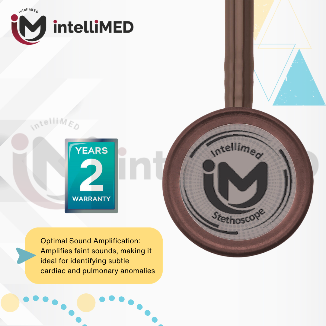 intelliMED Ultrascope Stethoscope, Smoke Grey Edition, Stethoscope with Refined sound, sensitivity & Clarity, 1 Year Warranty