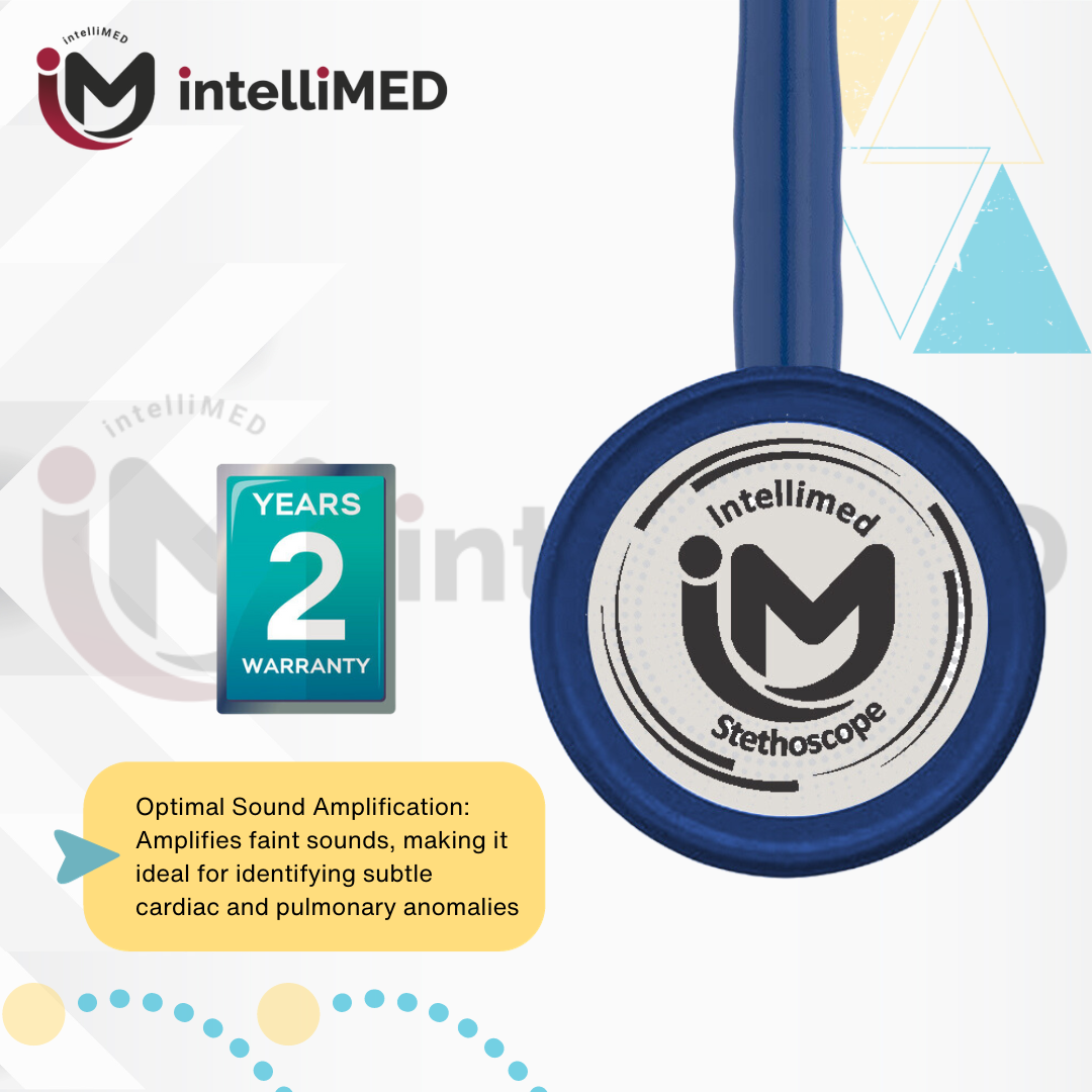 intelliMED Ultrascope Stethoscope, Smoke Grey Edition, Stethoscope with Refined sound, sensitivity & Clarity, 1 Year Warranty