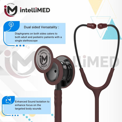intelliMED Ultrascope Stethoscope, Smoke Grey Edition, Stethoscope with Refined sound, sensitivity & Clarity, 1 Year Warranty