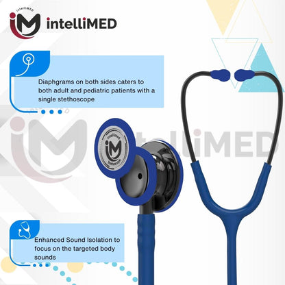 intelliMED Ultrascope Stethoscope, Smoke Grey Edition, Stethoscope with Refined sound, sensitivity & Clarity, 1 Year Warranty